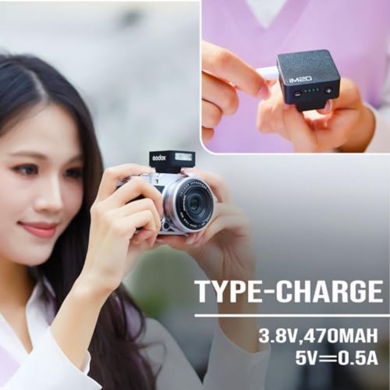 فلاش كاميرا صغير لكاميرات Sony ZV1/ZV-E10 وRicoh GR III وCanon/Nikon/Pentax/Panasonic/Olympus؛ هيئة سبائك الألومنيوم. أسود؛ تصميم مدمج مع حذاء ساخن في المنتصف - Image 5