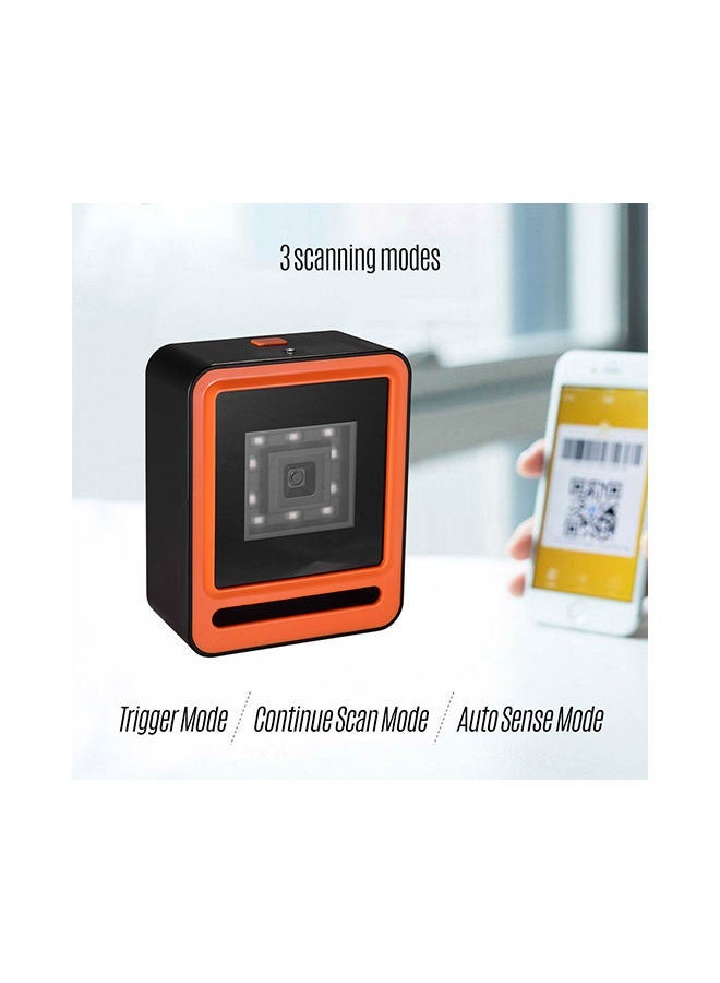 NIBEMINENT Hands-Free Usb Wired 1D 2D QR Barcoder Scanner Orange  - Image 4
