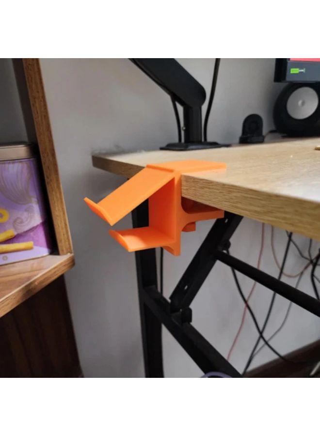 White Under Desk Headphone And Game Controller Stand Space Saving Mount - Image 3