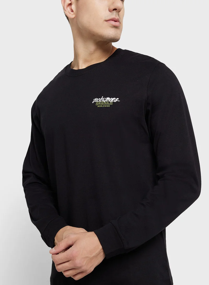 JACK & JONES Graphic Crew Neck Sweatshirt