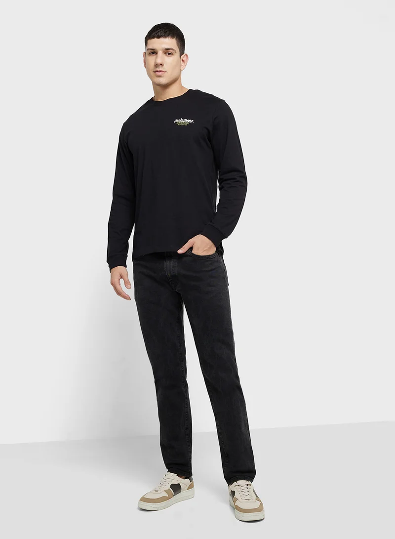 JACK & JONES Graphic Crew Neck Sweatshirt