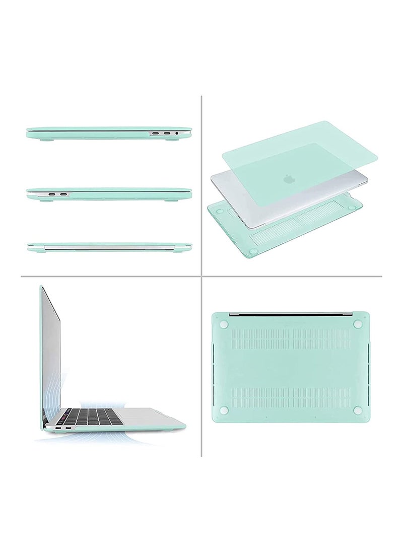 Generic - Compatible with MacBook Pro 13 inch Case 2016 to 2020 Release A2338 M1 A2289 A2251 A2159 A1989 A1706 A1708 with or Without Touch Bar Plastic Hard Shell Case Cover and Screen Protector Mint Green - Image 1