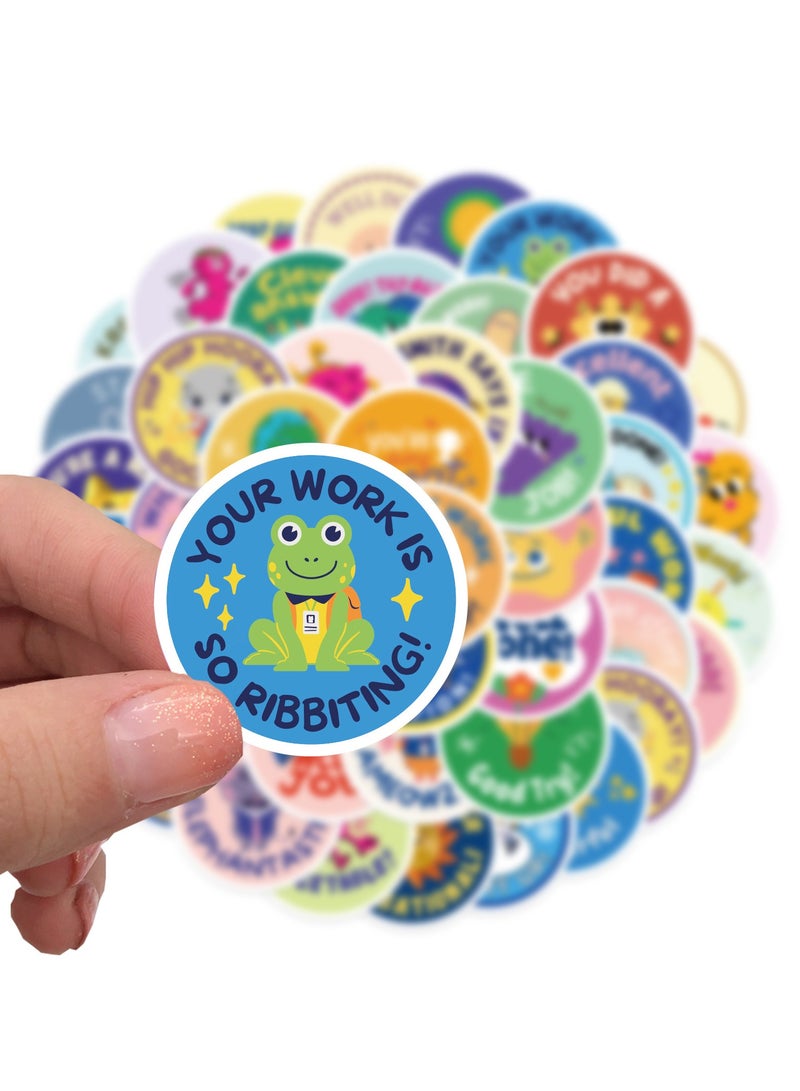 قوس قزح أورينبو ملصقات مكافأة للمعلمين، 50 قطعة ملصقات للأطفال، لوازم المعلم للفصل الدراسي، ملصقات تدريب على استخدام المرحاض، ملصقات تحفيزية - Image 5