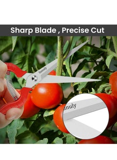 Generic 9.5 Inch Extended Straight Stainless Steel Blade Pruning Shears for Tight Spaces - Micro-Tip Snips with Extra Long Nose Garden Scissors  - Image 2