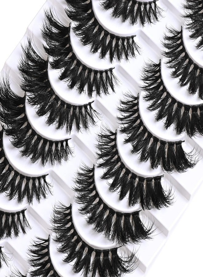FARRED Short Lashes Fluffy Wispy Eyelashes Natural Mink Curly Lash that Looks Like Extensions 16mm Dramatic Russian Cat Eye Lashes Pack Small Curled Pestañas - Image 4