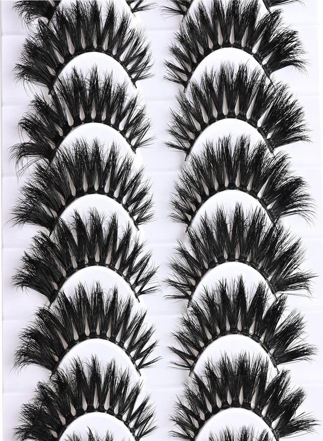 FARRED Short Lashes Fluffy Wispy Eyelashes Natural Mink Curly Lash that Looks Like Extensions 16mm Dramatic Russian Cat Eye Lashes Pack Small Curled Pestañas - Image 5