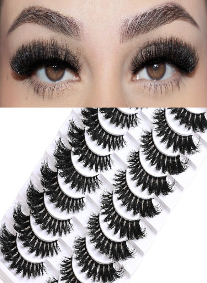 FARRED Short Lashes Fluffy Wispy Eyelashes Natural Mink Curly Lash that Looks Like Extensions 16mm Dramatic Russian Cat Eye Lashes Pack Small Curled Pestañas - Image 1