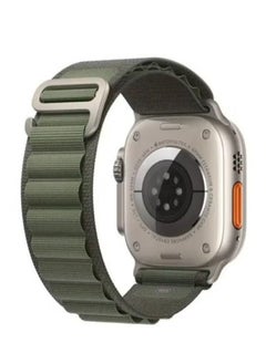 apple Watch Alpine Loop Band 49mm/45mm/44mm Nylon Woven Sport Strap Compatible with iWatch series 8/ultra/7/SE/6/5/4/3/2/1 Green