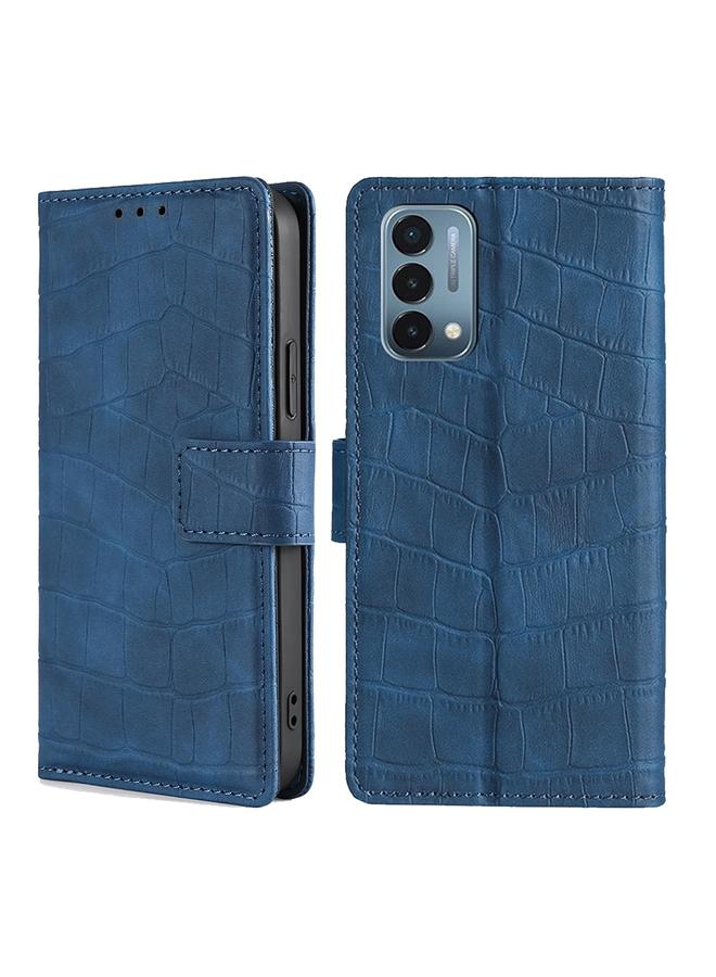 Skin Feel Crocodile Texture Magnetic Clasp Horizontal Flip PU Leather Case with Holder & Card Slots & Wallet For OnePlus Nord N200 5G