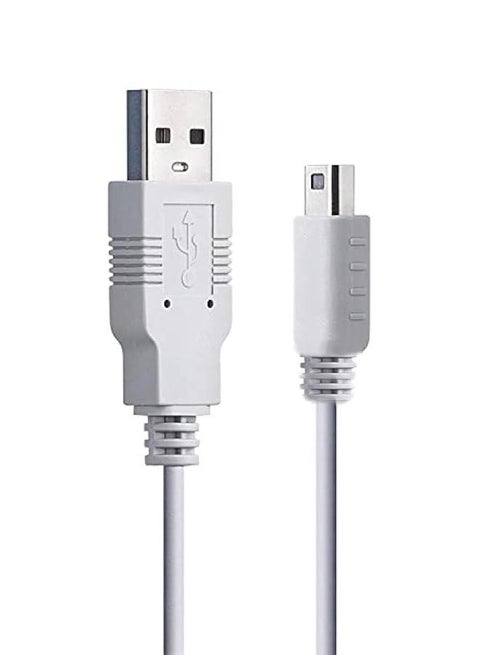 USB Charger Cable for Wii U Gamepad Remote Controller Back-up USB Charger Power Cable Cord Replacement - White