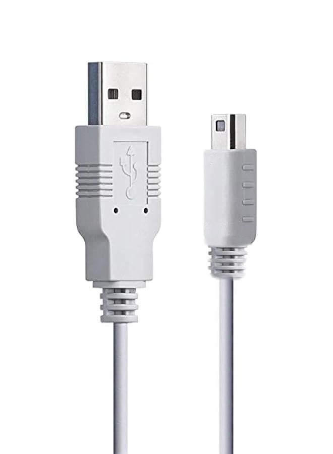 USB Charger Cable for Wii U Gamepad Remote Controller Back-up USB Charger Power Cable Cord Replacement - White  - Image 1
