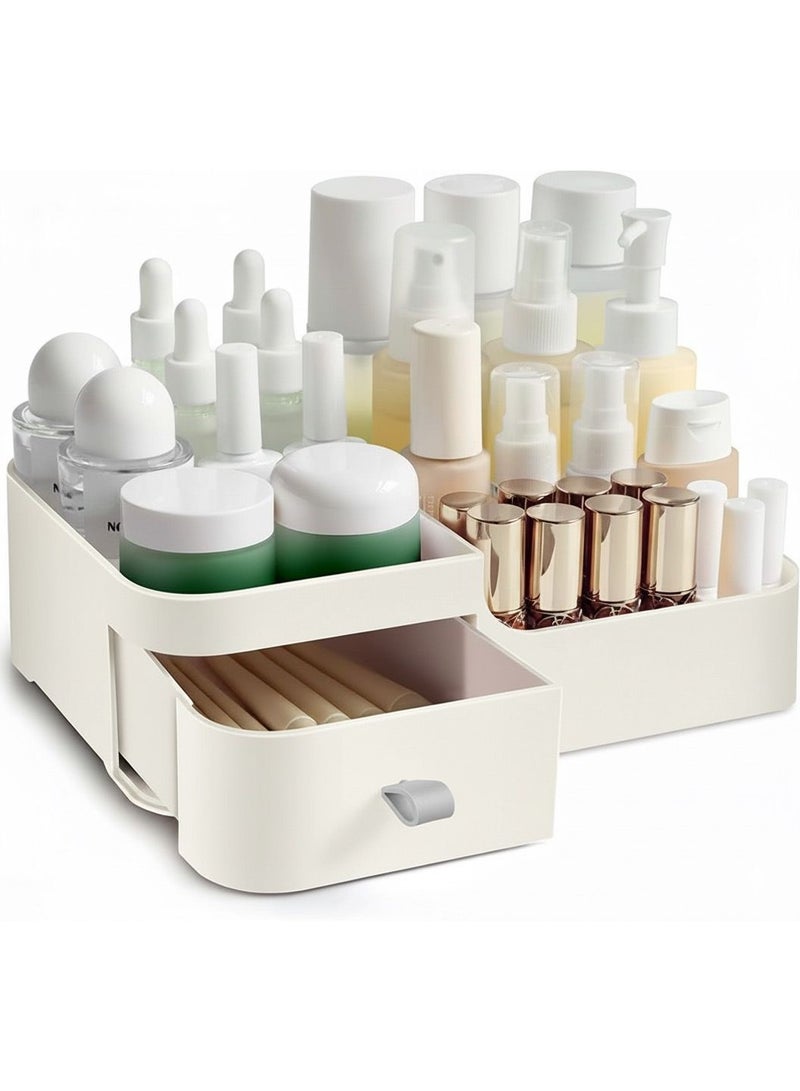 Makeup Organizer Make Up Storage, Cosmetic Organizers Make Up Storage Organizer Box - Cosmetic Storage Box Skincare Display Drawer Beauty Organizer for Bathroom Dresser Bedroom