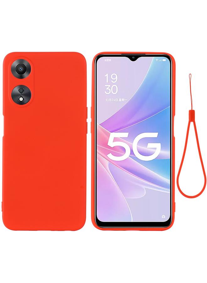 اس-توب جراب لهاتف OPPO A58 5G / A58x / A78 5G جراب هاتف عالمي من السيليكون السائل المقاوم للصدمات بلون نقي - Image 1