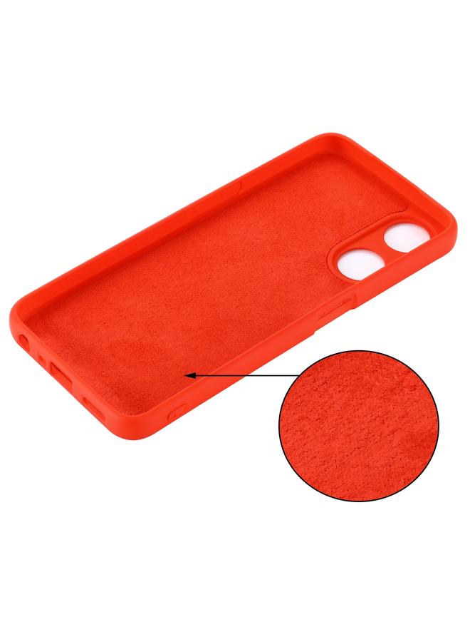 اس-توب جراب لهاتف OPPO A58 5G / A58x / A78 5G جراب هاتف عالمي من السيليكون السائل المقاوم للصدمات بلون نقي - Image 3