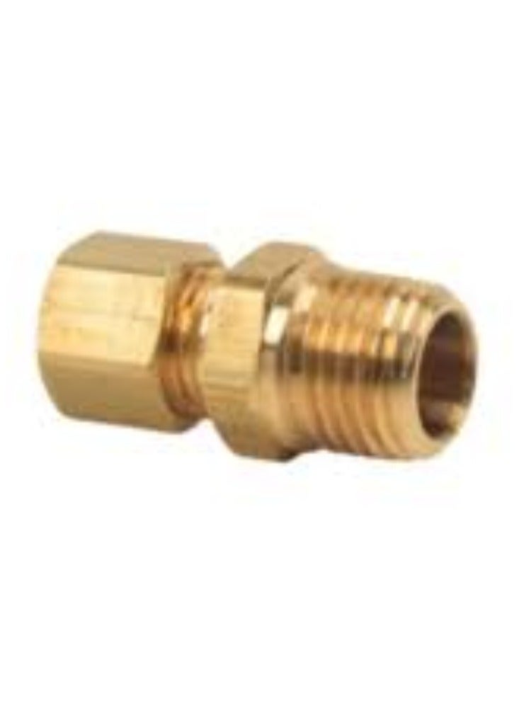 KNP KNP Male Coupler Adapter in Brass for 15mm compression fittings is a precision-engineered plumbing component designed to connect and secure 15mm pipes or tubing. - Image 2