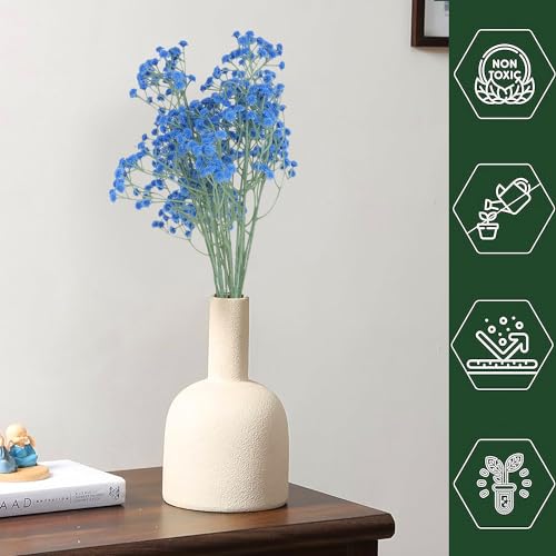 HOMEVERSE 05 Pcs Baby Breath/Gypsophila Artificial Fake Silk Plants Wedding Party Decoration Real Touch Flowers DIY Home Garden(Light Blue-05) - Image 2