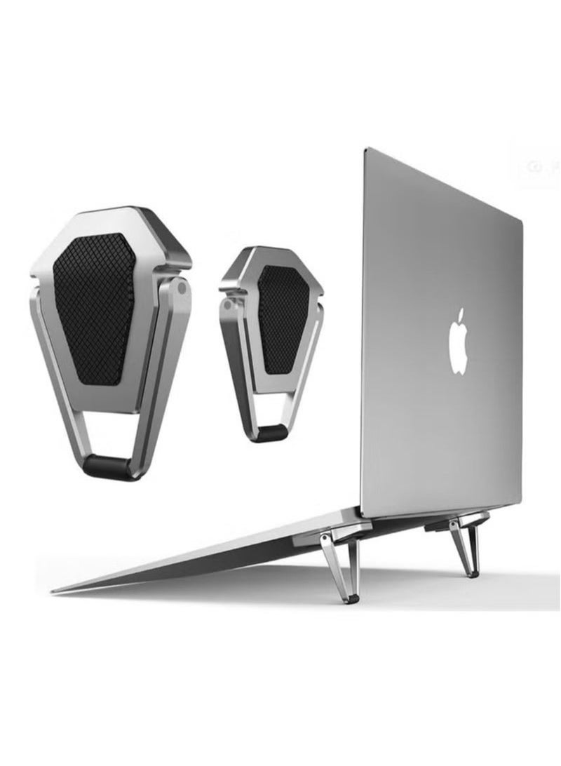 Generic 2-Pack Portable Invisible Laptop StandMini Alu minum Cooling Pad,Computer Keyboard Mount Kickstand,Ergonomic Lightweight Laptop Desk Stand for MacBook Pro/Air, Lenovo,12-17 Inches  - Image 1