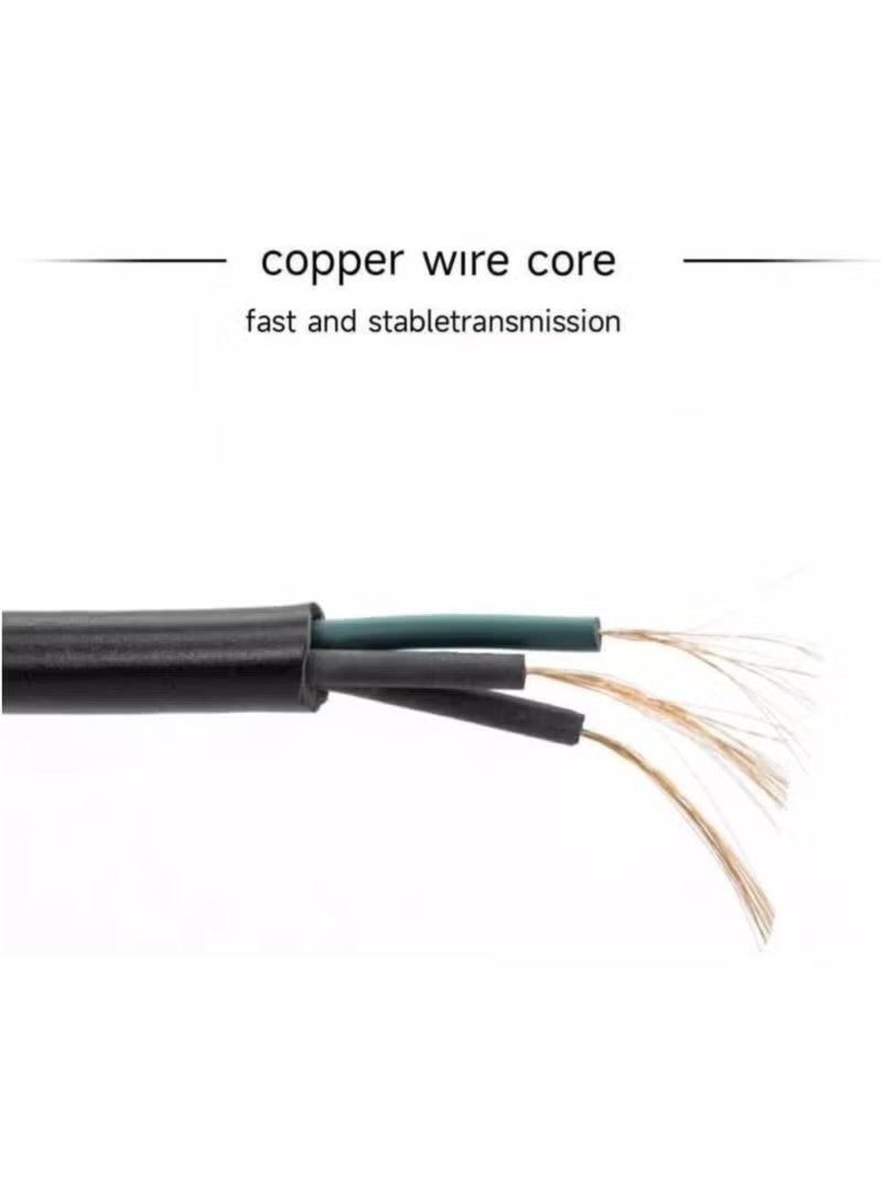 كابل طاقة لابتوب C5 بريميوم 13 أمبير بطول 1.5 متر، سلك شحن UK ثلاثي السنون، كابل طاقة IEC C5 كلوفرليف متوافق مع HP وDell وLenovo وAcer وASUS وToshiba ومزودات طاقة اللابتوب - Image 3