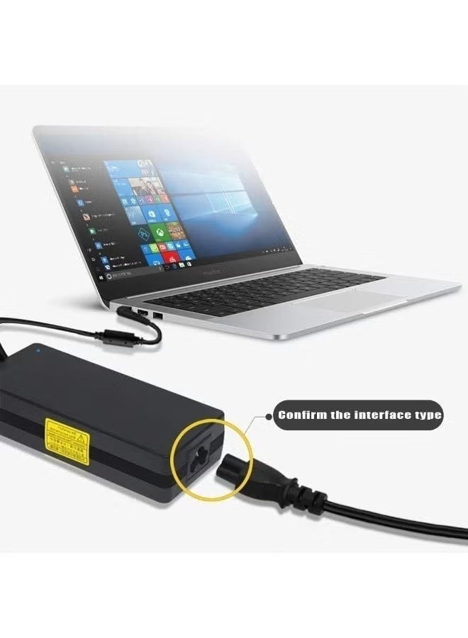 كابل طاقة لابتوب C5 بريميوم 13 أمبير بطول 1.5 متر، سلك شحن UK ثلاثي السنون، كابل طاقة IEC C5 كلوفرليف متوافق مع HP وDell وLenovo وAcer وASUS وToshiba ومزودات طاقة اللابتوب - Image 2