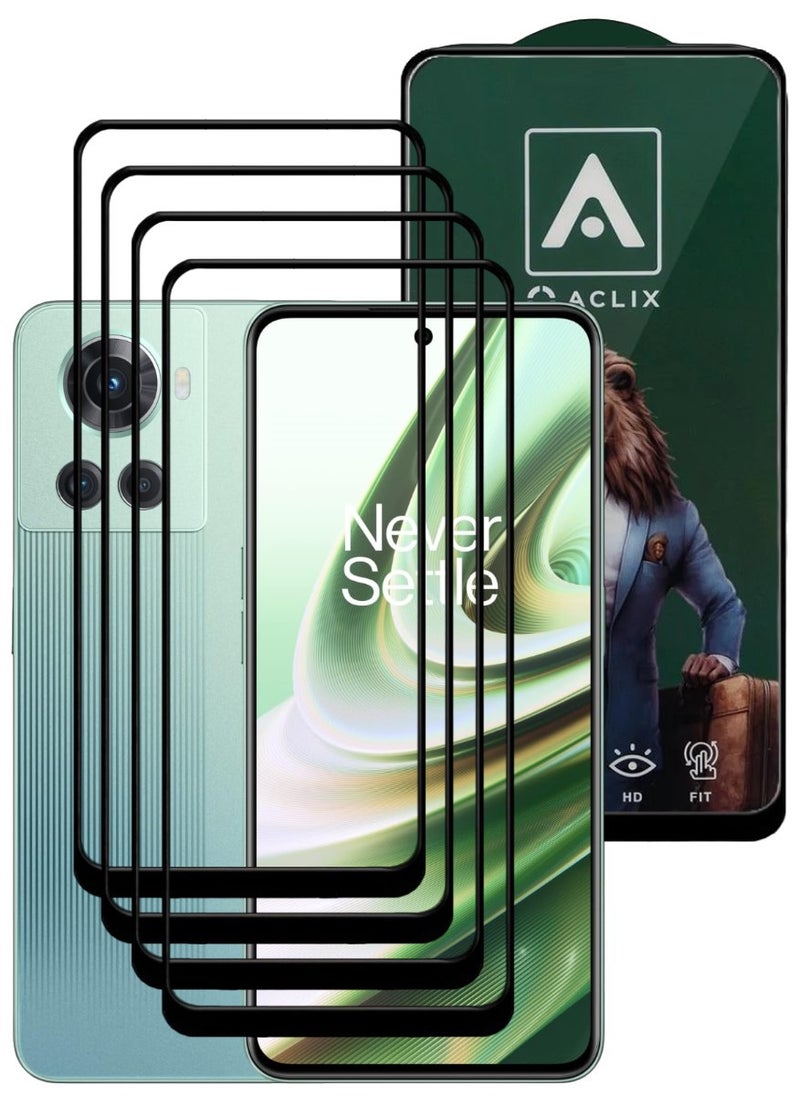 ACLIX 4 Pieces Antistatic ESD Dustproof Premium Quality High Definition Tempered Glass Screen Protector Designed For OnePlus 10R - Image 1