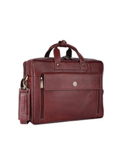 HAMMONDS FLYCATCHER HAMMONDS FLYCATCHER Genuine Leather Office Bag for Men, 15.6 Inch Professional Leather Laptop Bag for Men, Adjustable Strap and Multiple Compartments, Leather Bag for Men - 1 Year Warranty  - Image 1
