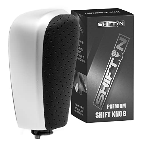 SHIFTIN Black Leather Carbon Fiber Gear Shift Knob Stick Shifter fit for 2010-2019 Toyota Land Cruiser Prado FJ-150 (Black Leather/Carbon Fiber Pattern) - Image 1