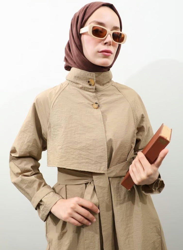 إيلياء فاشون فستان خريفي طويل بأكمام واسعة – تصميم أنيق للمحجبات - Image 1