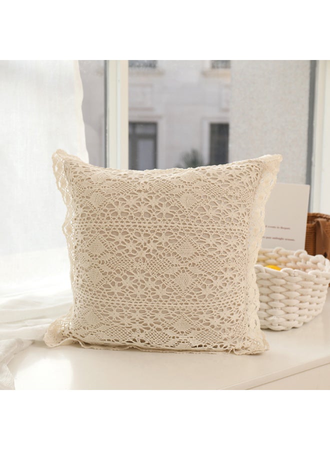 Pastoral Cotton Crochet Pillowcase Sofa Headboard Lumbar Pillowcase Cushion Cover Dropshipping