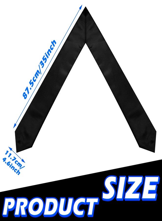 Haysandy 6 Pieces Unisex Graduation Stole Blanks Sublimation Graduation Sash Honor Stole for class of 2026 Students, 70 Inch(Black) - Image 4