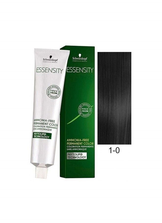 Schwarzkopf - Essensity Ammonia Free Permanent Color 1-0 Black 60ml - Image 1