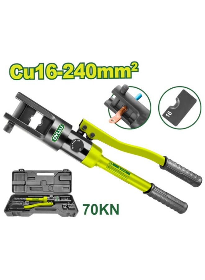 Hydraulic Crimping Tool 16-240mm², 70kN Force with Dies Set