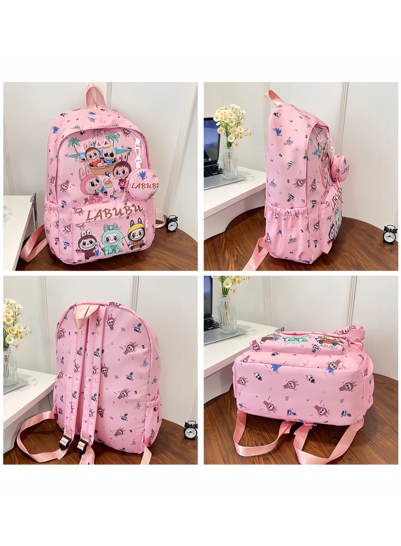 Labubu Children's Backpack Kindergarten Senior School Backpack Student Backpack Light And Cute Backpack Fashion Cartoon Backpack 45*32*14CM - Image 4