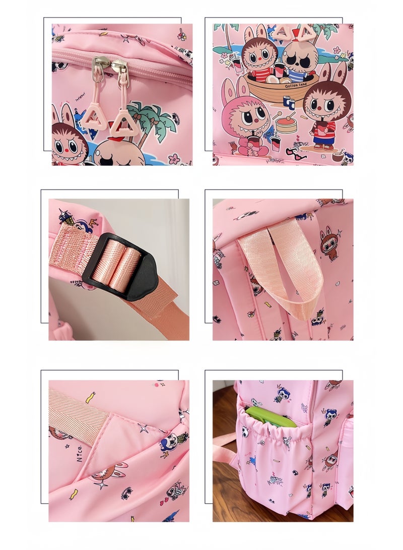 Labubu Children's Backpack Kindergarten Senior School Backpack Student Backpack Light And Cute Backpack Fashion Cartoon Backpack 45*32*14CM - Image 3