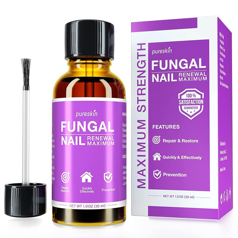 PureSkin PURE SKIN Toenail Fungus Treatment For Toenail & Finernails, Toe Nail Fungus Treatment Extra Strength, Effective Fungal Nail Treatment for Finger & Toenail -1 OZ - Image 1