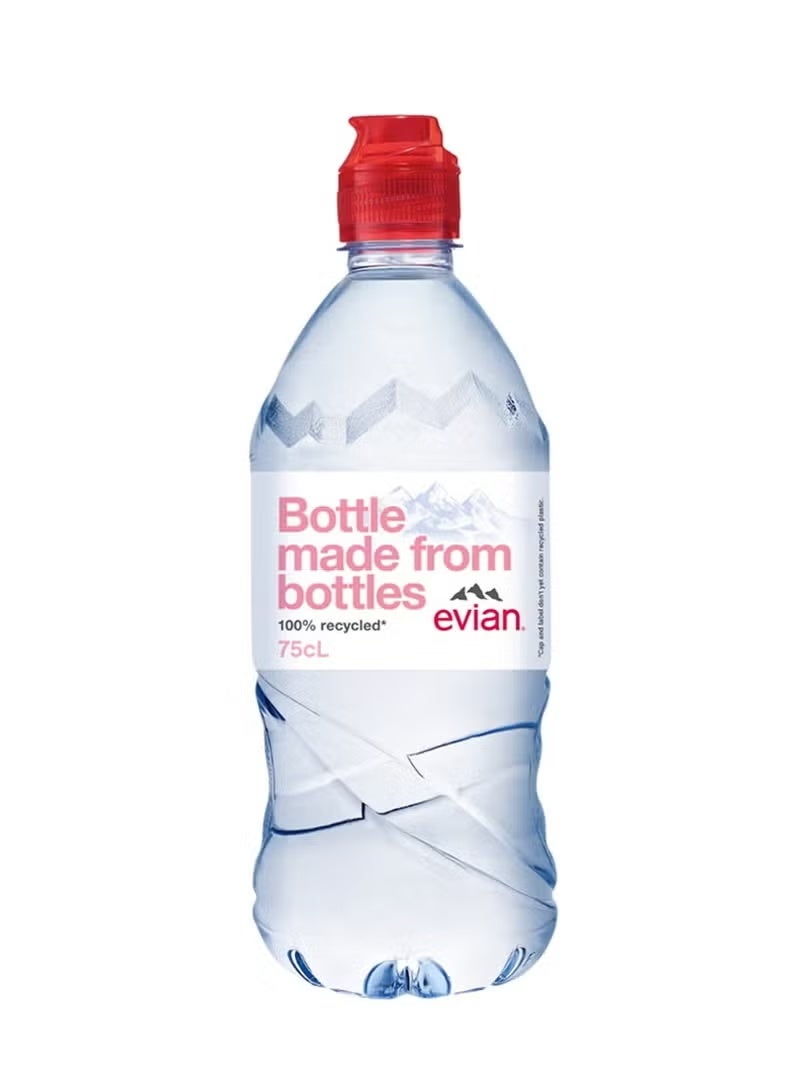 Evian Natural Mineral Water Sports Cap 750ml × 4 Piece  Pure Alpine Hydration - Image 2