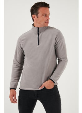 Buratti Slim Fit Half Zipper Stand Collar Polar Fleece Men's Polar 5906003  - Image 5