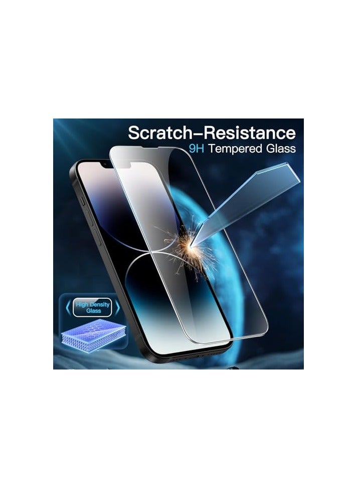 JETech 3 in 1 Magnetic Case for iPhone 14 Pro Max 6.7-Inch with 2 Pack Tempered Glass Screen Protectors, Compatible with MagSafe, Translucent Matte Back Shockproof Phone Cover (Black) - Image 5