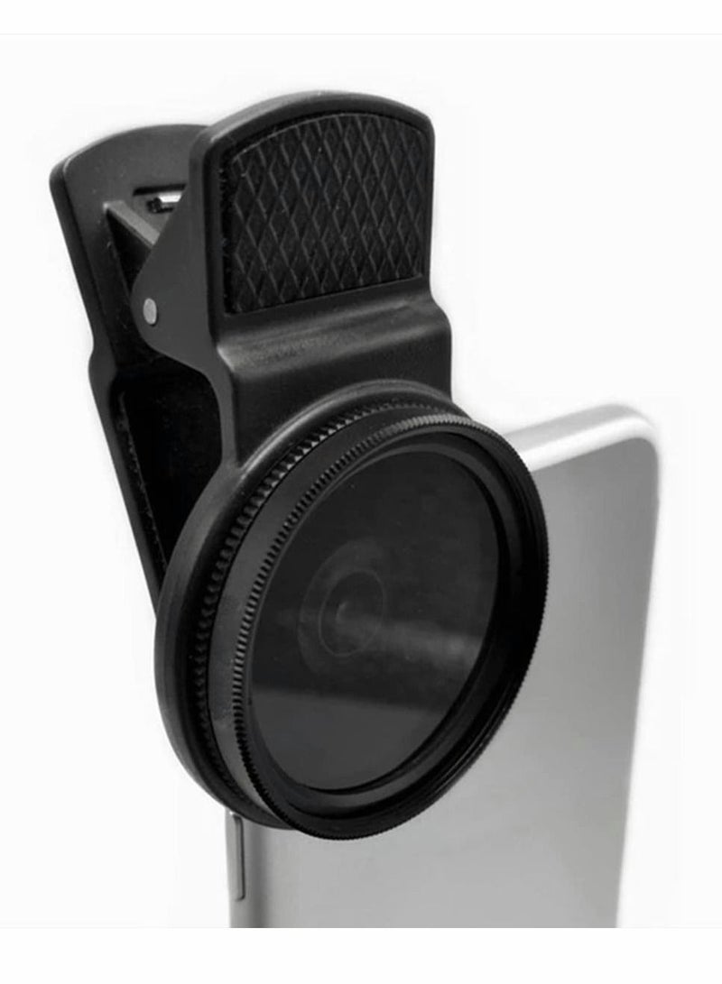 SYOSI 37mm CPL Phone Camera Lens Large Aperture Universal Portable Polarizer Clip on Cellphone Cpl Filter for Most Mobilephone Models Mobile Camera Lens Video Camera External Single Reflex Polarizer - Image 3