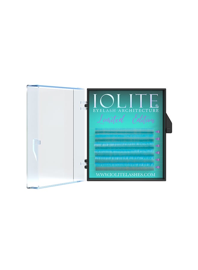 IOLITE Colored Classic Lashes Eyelashes Ombre Flurescent Light Blue B Curl 7T Mix1