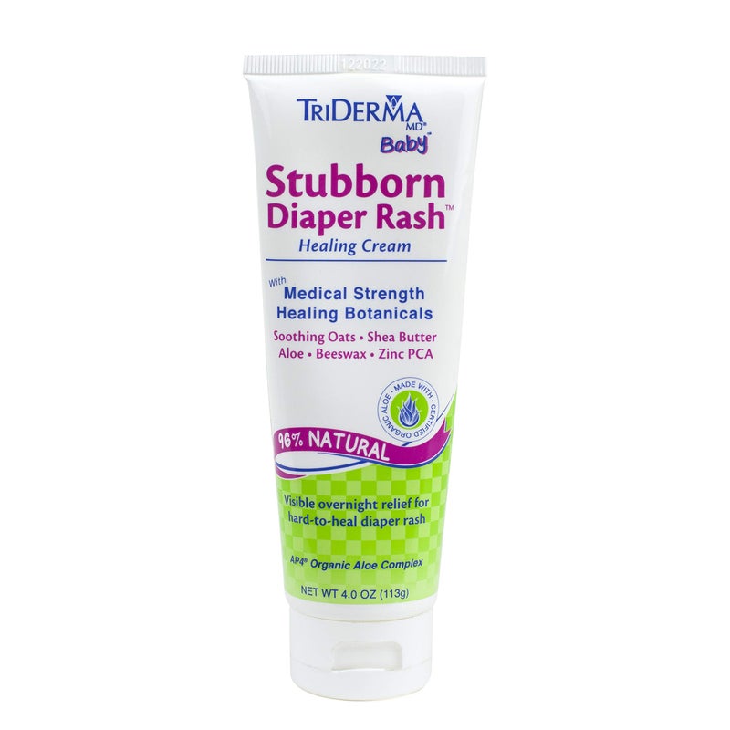 TriDerma MD Baby Stubborn Diaper Rash Relief Cream, Healing for Hard-to-Heal Diaper Rash, Treat and Prevent Diaper Rash and Seal Out Wetness, Non-Greasy Diaper Rash Ointment 4.0 Ounce - Image 1