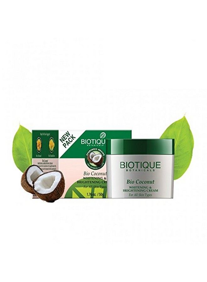 Biotique Bio Coconut Whitening And Brightening Cream 50G (Pack Of 2) - Image 2