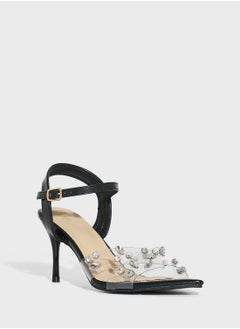 Ella Limited Edition Pointy Toe Clear Strap Diamante Heel Sandal  - Image 2