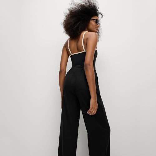 Marks & Spencer Solid Black Linen Womens Wide Leg Trousers - Image 2