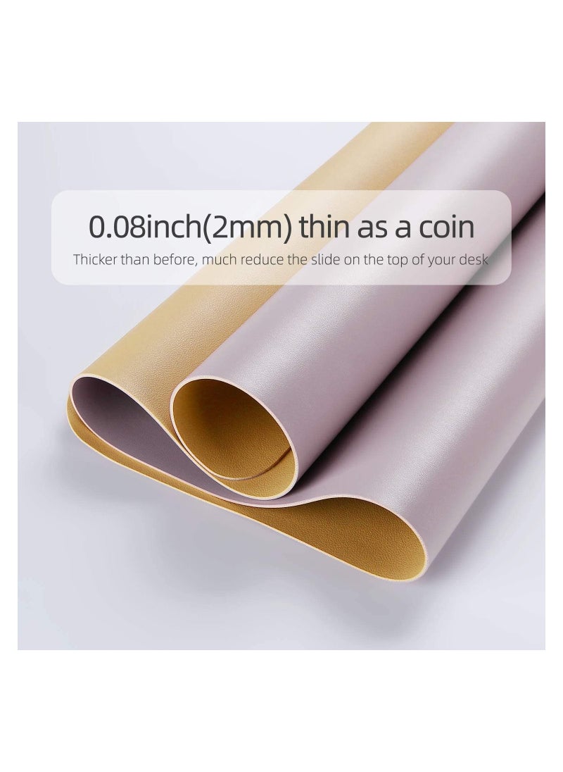 Cool Baby COOLBABY Office Desk Pad, Ultra Thin Waterproof Gaming Mouse Pad, Dual Use Desk Writing Mat Extended Keyboard Pad(80*40 CM，Gold + Pink)  - Image 5