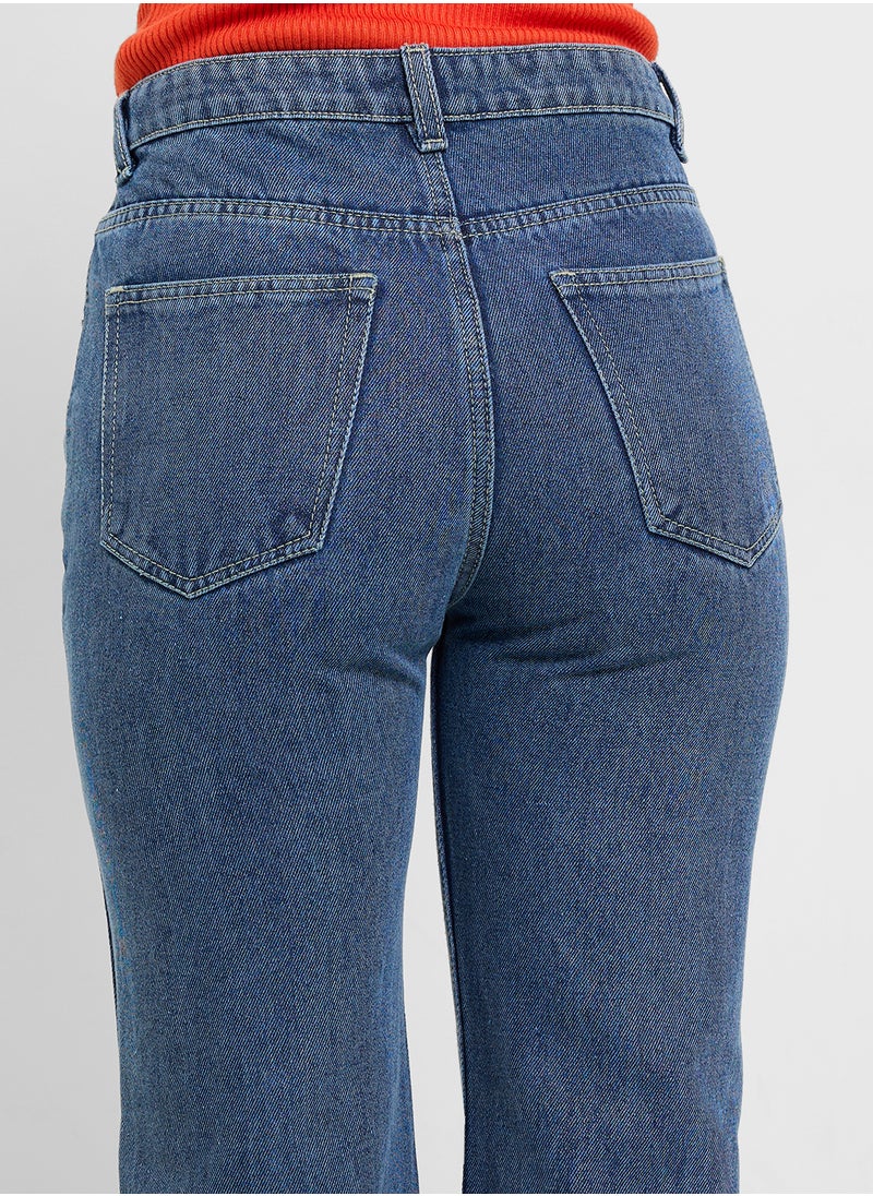 Ginger Ripped High Rise Wide Leg Jeans  - Image 4