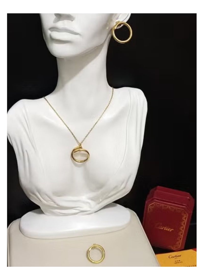 Gold necklace and earring set with accessories and warranty card - pzsku/ZC636BCC7334FEBDFEBFBZ/45/_/1737732668/b97fa6b1-1f5b-44c2-a94e-2e9da7a5b533