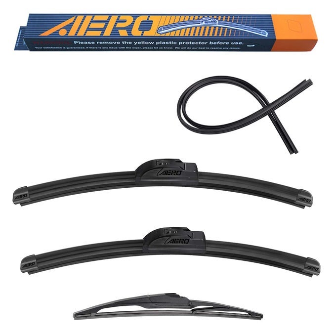 Aero Wipers Replacement For Honda Pilot 2022 2021 2020 2019 2018 2017 2016 2624 Front 14 Rear Allseason Windshield Wiper Blades With Extra Squeegee Refills 1Year Warranty Set Of 3