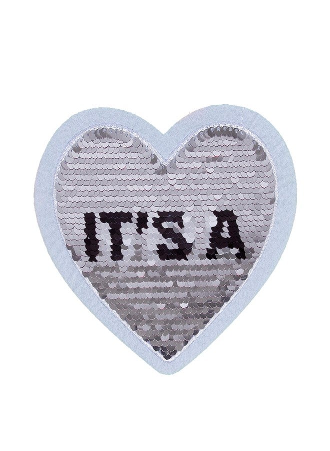 Kate & Milo Gender Reveal Sequins Sticker, It's a Girl, Double Sided, Gender Reveal Party Decorations, Pink - Image 2