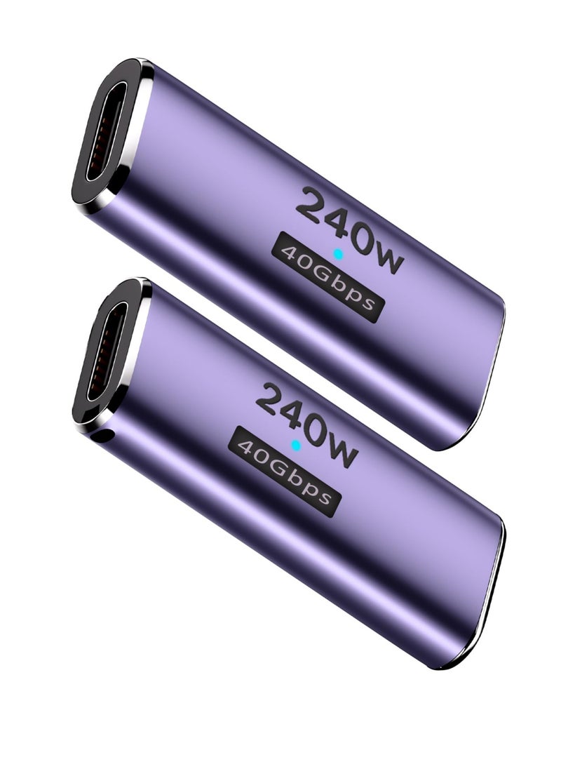 Generic USB C Female to Female Adapter, 2 Pack 240W USB C Adapter, Supports 8K Audio and Video Transmission, Coupler Connector for Thunderbolt, Switch, MacBook, Laptop, Tablet, Phone  - Image 5