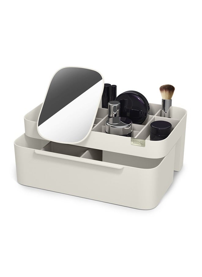 Joseph Joseph Viva Large Cosmetic Organiser With Removable Mirror - Shell  - Image 1